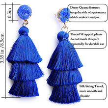 Load image into Gallery viewer, Me&Hz Colorful Layered Tassel Earrings