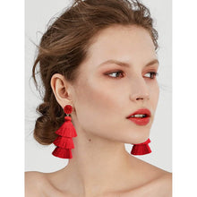 Load image into Gallery viewer, Me&Hz Colorful Layered Tassel Earrings