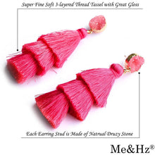 Load image into Gallery viewer, Me&Hz Colorful Layered Tassel Earrings