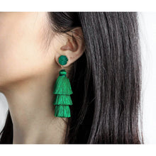 Load image into Gallery viewer, Me&Hz Colorful Layered Tassel Earrings