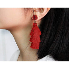 Load image into Gallery viewer, Me&Hz Colorful Layered Tassel Earrings