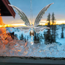 Load image into Gallery viewer, Memorial Butterfly Wind Chimes Angel Butterfly Wings Flying Bird Wind Chimes Art Wings Wind Chime Hummingbird Wind Chime Gift Of Love One Mom Dad Daughter Outdoor Large Chimes For Patio Garden Porch Yard Black Hanging Decoration