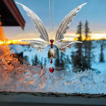 Load image into Gallery viewer, Memorial Butterfly Wind Chimes Angel Wings Flying Bird Wind Chimes Garden Art Wings Wind Chime Patio Hummingbird Wind Chime Garden Hanging Decoration Outdoor Large Chimes For Patio Porch Yard Black