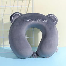 将图片加载到图库查看器,Memory Foam U-Shaped Pillow Slow Rebound Neck Pillow Nap Airplane Pillow Travel Cartoon Memory U-Shaped Headrest Long Trip Memory Foam Pillow with Snap U-Shaped Airplane Car Flight Head Neck Support Pillow with Washable Cover