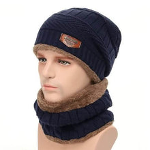 Load image into Gallery viewer, Men And Women Knitted Winter Scarf & Hat Fleece Lined Bonnet Beanies