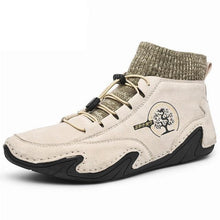 Load image into Gallery viewer, Men Beige Casual Shoes Outdoor Comfy Walking Sneakers Fashion All-Match Sneakers Breathable Cloth Casual Sports Flats Men Lightweight Outdoor Running Sneakers