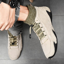 Load image into Gallery viewer, Men Beige Casual Shoes Outdoor Comfy Walking Sneakers Fashion All-Match Sneakers Breathable Cloth Casual Sports Flats Men Lightweight Outdoor Running Sneakers