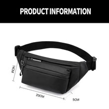Load image into Gallery viewer, Men Blue Waterproof Belt Bag Fashion Chest Pack New Design High Quality Outdoor Sports Fanny Pack Men's Travel Shoulder Bags