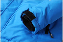 Load image into Gallery viewer, Men Blue Winter Outdoor Jacket New Ski Snow Warm Jacket Coat New Design Stylish Men's Breathable Jacket Comfortable Casual Hooded Waterproof Thick Fleece Jackets For Men Detachable Hood Jacket