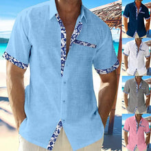 Load image into Gallery viewer, Men Casual Shirt Button Down Short Sleeve