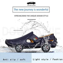 Load image into Gallery viewer, Men Casual Shoes Slip on Hollow Leather Men Shoes