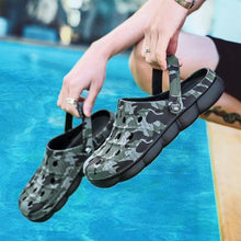 将图片加载到图库查看器,Men Causal Summer Sandals Garden Clogs Soft Memory Hospital Shoes Men Slip On Beach Water Sandals Anti-Skid Water Shoes Summer Garden Camouflage Men Walking Clogs