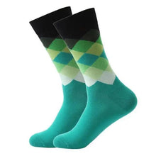 Load image into Gallery viewer, Men Cotton Socks Gradient Color Summer Style Long Wedding Sock Men Knee High Business Socks Man Socks Men's Ladies Novelty Bright Colorful Patterned Cotton Socks