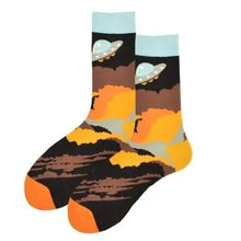Load image into Gallery viewer, Men Cotton Socks Gradient Color Summer Style Long Wedding Sock Men Knee High Business Socks Man Socks Men's Ladies Novelty Bright Colorful Patterned Cotton Socks