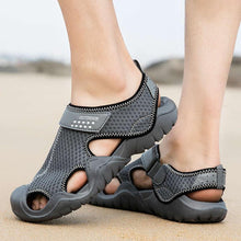 将图片加载到图库查看器,Men Flip Flops Sandals Summer Slippers Summer Beach Slippers Sandals Breathable Slip On Shoes Outdoor Home Slip On Walking Casual Fashion Clogs For Mens