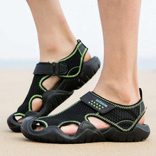 将图片加载到图库查看器,Men Flip Flops Sandals Summer Slippers Summer Beach Slippers Sandals Breathable Slip On Shoes Outdoor Home Slip On Walking Casual Fashion Clogs For Mens