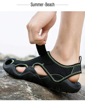 将图片加载到图库查看器,Men Flip Flops Sandals Summer Slippers Summer Beach Slippers Sandals Breathable Slip On Shoes Outdoor Home Slip On Walking Casual Fashion Clogs For Mens