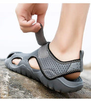 将图片加载到图库查看器,Men Flip Flops Sandals Summer Slippers Summer Beach Slippers Sandals Breathable Slip On Shoes Outdoor Home Slip On Walking Casual Fashion Clogs For Mens