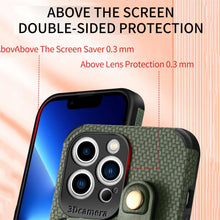 Load image into Gallery viewer, Men Green Wallet Flip Card Holder Phone Case For Iphone 13 12 Mini 14 11 Pro Xs Max Xr X Luxurious Leather Cover Mobile Phone Case With Card Compartment And Kickstand Elegant Iphone Magnetic Case