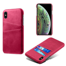Load image into Gallery viewer, Men Leather Durable Shockproof Protective Cover For iPhone 14 Pro 13 Pro MAX Luxury Leather Card Holder Phone Case Stylish Leather Cover For iPhone 2 Credit Card Slots Holders Compatible for iPhone 13