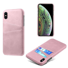 Load image into Gallery viewer, Men Leather Durable Shockproof Protective Cover For iPhone 14 Pro 13 Pro MAX Luxury Leather Card Holder Phone Case Stylish Leather Cover For iPhone 2 Credit Card Slots Holders Compatible for iPhone 13