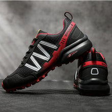 将图片加载到图库查看器,Men Running Sneakers Outdoor Breathable Anti-Skid Wear Resistant Lace-Up Sneakers Male Jogging Training Travel Sport Athletic Sneakers Support Gym Tranning Non Slip Lightweight Sneaker