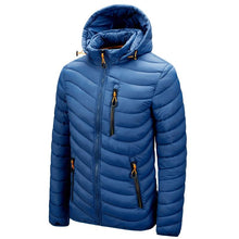 Load image into Gallery viewer, Men's Autumn Winter Classic Hooded Jacket Warm Coat Hooded Winter Coat Warm Adjustable Hood Jacket Cotton Removable Hood Jackets Men Simple Casual Vintage Detachable Hat Outfits Warm Men Lightweight Soft Jackets
