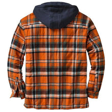 Load image into Gallery viewer, Men's Autumn Winter Jacket Plaid Hooded Long Sleeve Basic Casual Shirt Jackets Men's Long Sleeve Soft Warm Jacket With Hood Hooded Shirt Jacket Soft Long Sleeve Outdoor Clothes For Men