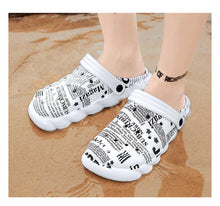 Load image into Gallery viewer, Men's Black Rubber Beach Flip Flops Sandals Wedge Flat Shoes Footwear Fashion Unisex Garden Clogs Sports Sandals Outdoor Indoor Lightweight Clogs