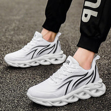 将图片加载到图库查看器,Men's Casual Sneakers Flame Print Running Mesh Shoes Outdoor Lightweight Twist Bottom Breathable Tennis Sport Shoes For Workout Walking Outdoor Sport Gym Fashion Sneakers