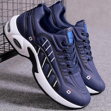 将图片加载到图库查看器,Men's Leather Autumn Shoes Casual Sneakers Tennis Fashion White Trainers Sneakers Casual Leather Fashion Sneakers Breathable Sports Running Sneakers