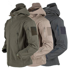 将图片加载到图库查看器,Men's Outdoor Soft Fleece Jacket Men's And Women's Jacket Unique Jackets For Men Windproof Waterproof Breathable Jacket Thermal Hooded Tactical Jacket Outdoor Camouflage Fleece Hooded Coat