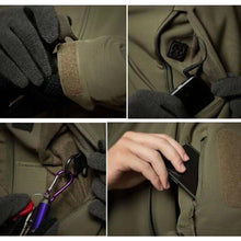 将图片加载到图库查看器,Men's Outdoor Soft Fleece Jacket Men's And Women's Jacket Unique Jackets For Men Windproof Waterproof Breathable Jacket Thermal Hooded Tactical Jacket Outdoor Camouflage Fleece Hooded Coat