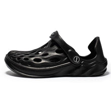 将图片加载到图库查看器,Men's Sandals Summer Hole Shoes Rubber Garden Shoes Black Beach Flat Sandals Beach Slippers Pool Water Sandals With Comfortable Arch Support Summer House Slippers Lightweight Sandals