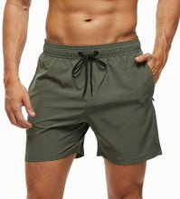 Load image into Gallery viewer, Men's Stretch Swim Trunks Quick Dry Beach Shorts With Zipper Pockets and Mesh Lining Men's Swim Trunks Quick Dry Beach Shorts with Pockets Swimsuits for Men