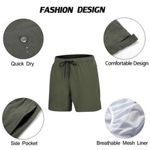 Load image into Gallery viewer, Men's Stretch Swim Trunks Quick Dry Beach Shorts With Zipper Pockets and Mesh Lining Men's Swim Trunks Quick Dry Beach Shorts with Pockets Swimsuits for Men