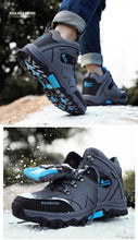 将图片加载到图库查看器,Men's Winter Snow Boots Waterproof Leather Sports Super Warm Men's Boots Outdoor Hiking Boots Work Travel Shoes Trail Climbing Shoes Lace Up Anti-Slip Waterproof Working Outdoor Boots
