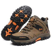 将图片加载到图库查看器,Men's Winter Snow Boots Waterproof Leather Sports Super Warm Men's Boots Outdoor Hiking Boots Work Travel Shoes Trail Climbing Shoes Lace Up Anti-Slip Waterproof Working Outdoor Boots