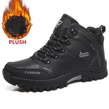 将图片加载到图库查看器,Men's Winter Snow Boots Waterproof Leather Sports Super Warm Men's Boots Outdoor Hiking Boots Work Travel Shoes Trail Climbing Shoes Lace Up Anti-Slip Waterproof Working Outdoor Boots