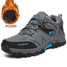 将图片加载到图库查看器,Men's Winter Snow Boots Waterproof Leather Sports Super Warm Men's Boots Outdoor Hiking Boots Work Travel Shoes Trail Climbing Shoes Lace Up Anti-Slip Waterproof Working Outdoor Boots