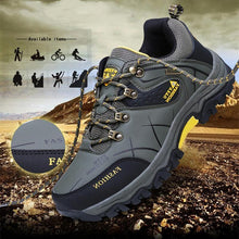 将图片加载到图库查看器,Men's Winter Snow Boots Waterproof Leather Sports Super Warm Men's Boots Outdoor Hiking Boots Work Travel Shoes Trail Climbing Shoes Lace Up Anti-Slip Waterproof Working Outdoor Boots