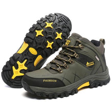 将图片加载到图库查看器,Men's Winter Snow Boots Waterproof Leather Sports Super Warm Men's Boots Outdoor Hiking Boots Work Travel Shoes Trail Climbing Shoes Lace Up Anti-Slip Waterproof Working Outdoor Boots