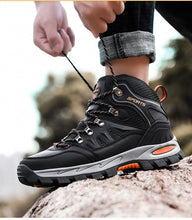 Load image into Gallery viewer, Men's Women's High-Top Boots Casual Shoes Breathable Outdoor Hiking Boots Non-slip Shading Wear-Resistant Hiking Boots Breathable Skid Resistance Leather Shoes