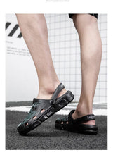 将图片加载到图库查看器,Men Sandals Summer Camouflage Hole Shoes Garden Shoes Outdoor Non-slip Beach Shoes Flat Sandals Home Slippers Unisex Garden Clogs Shoes Slippers Sandals For Mens