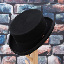 将图片加载到图库查看器,Men Simple Classic Wool Hat For Men/Women New Pork Pie Hat Men's Porkpie Breathable Hats Flat Top Men's Fedora Hat Party Costume Fedoras Black Hats