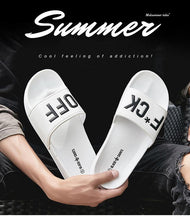 将图片加载到图库查看器,Men Slippers Unisex Bathroom Home Slides Male Couple Beach Sandals Fashion House Shoes Non-slip Flip Flops Mens Bathroom Pool Non-Slip Quick Drying Fashion Slippers