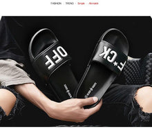 将图片加载到图库查看器,Men Slippers Unisex Bathroom Home Slides Male Couple Beach Sandals Fashion House Shoes Non-slip Flip Flops Mens Bathroom Pool Non-Slip Quick Drying Fashion Slippers
