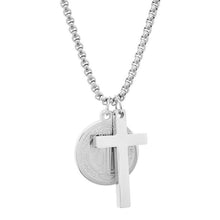 Load image into Gallery viewer, Men Stainless Steel Saint Benedict and Cross Charm with Prayer Gift Box