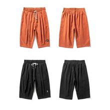 Load image into Gallery viewer, Men Summer Loose Casual Shorts Men Breathable Embroidery Straight Leg Motion Short Pants Plus Size Jogging Fitness Beach Shorts Striped Jogging Bottoms Summer Training Trousers with Pockets