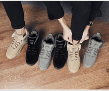 Load image into Gallery viewer, Men Winter Comfortable Shoes Warm Fur Snow Boots Ankle Winter Boots For Men Plush Sneakers High-Top Outdoor Snow Boots Water Resistant Shoes Anti-Slip Fully Fur Lined Casual Lightweight Shoes